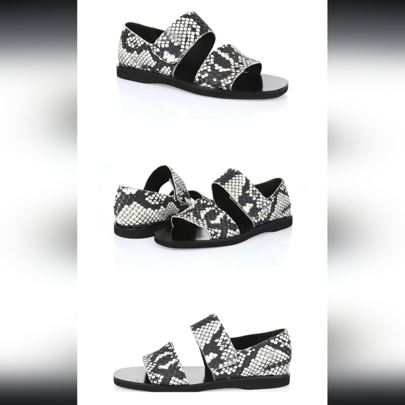 Vince Salina Python Print Sandals Size 8 - Picture 2 of 11